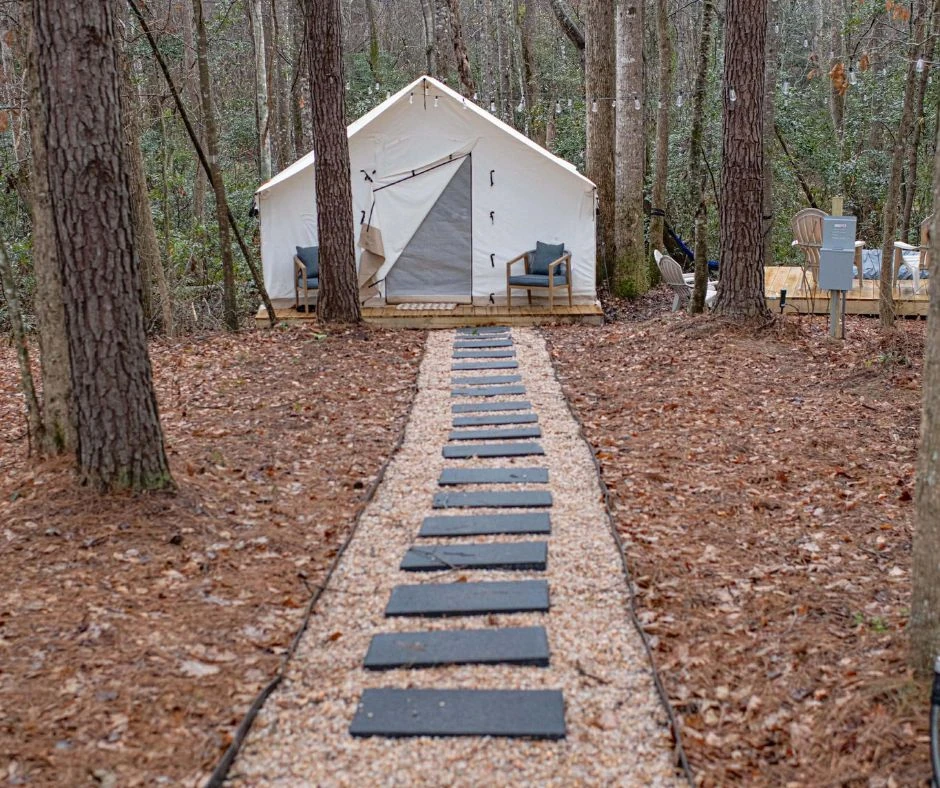 Canopy tent exterior — Outside Inn Campground, Santee SC